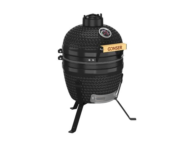 Keramikgrill KAMADO 32 x 55 cm schwarz