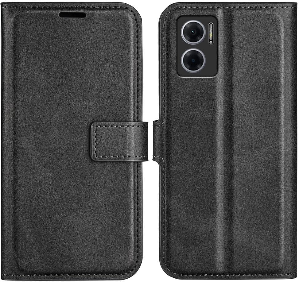 Xiaomi Redmi Note 11e 5g / Redmi 10 5g / Redmi 10 Prime+ 5g - Lærdeksel / Lommebok - Svart