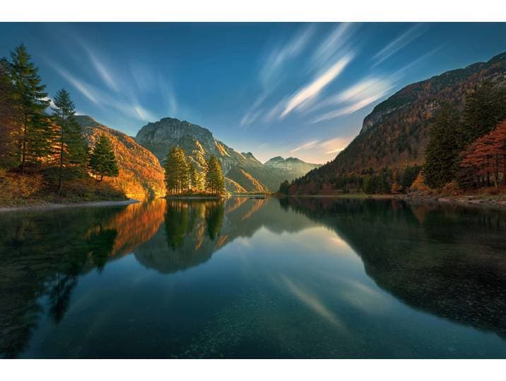 Fototapete PAPERMOON Photo-Art KRZYSZTOF BROWKO, MAGISCHER SEE , bunt, B:4m L:2,6m, Vlies, Tapeten, Fototapete