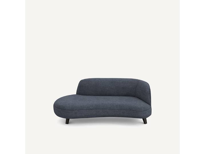 Emmanuel Gallina X Am.pm Canapé dormeuse coton et lin, ROSEBURY Bleu Nuit, Made in France