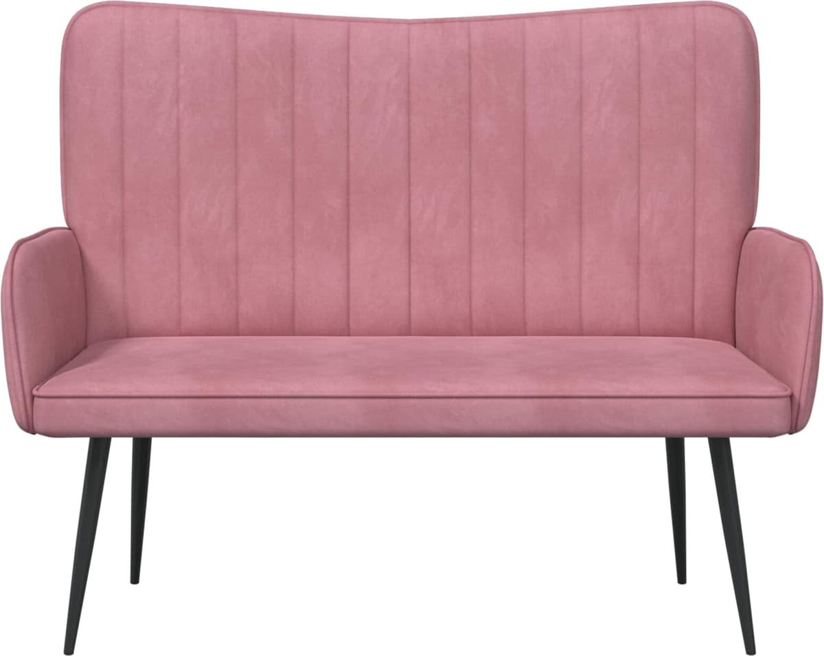 vidaXL Sofa 2 places Rose 115 x 61 x 87 cm Velours