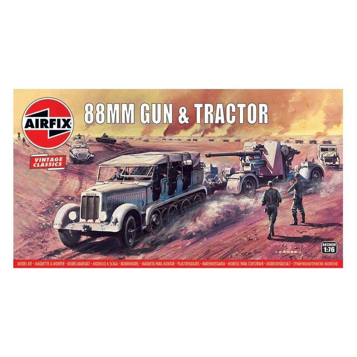 Airfix Bausatz Halbkettenfahrzeug Sd.Kfz.7 & Kanone 88mm 1:76 (21.A02303V)