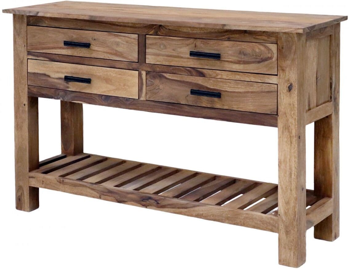 LAKŠMI-indickynabytek.cz Konzolový stůl Rami 110x76x35 z indického masivu palisandr