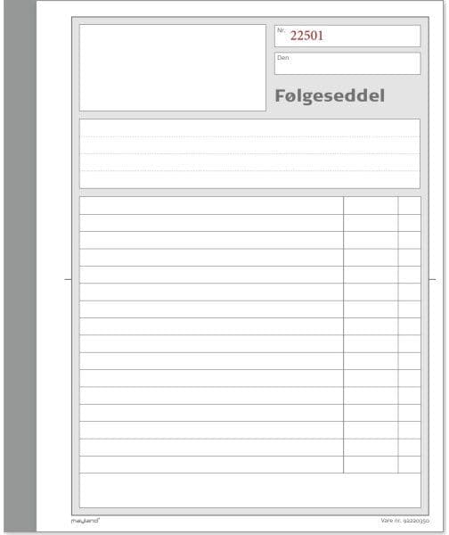 Mayland Blanket   Følgeseddelbog   2x50 Blade
