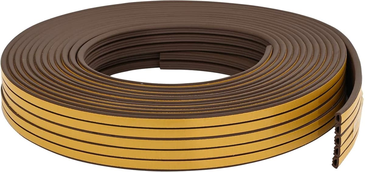 vidaXL joint de fenêtre autocollant Marron 10 x 6 mm 50 m Mousse EPDM