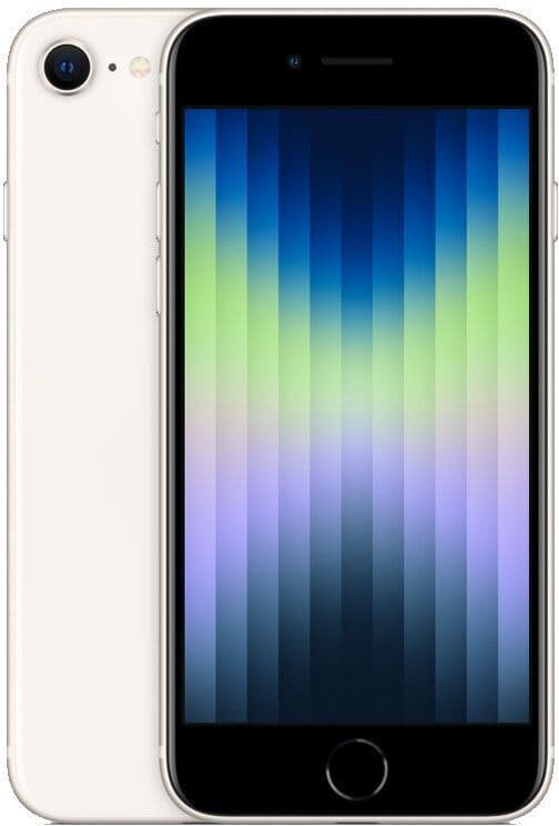 Apple iPhone SE (2022)   128 GB   Dual-SIM (eSIM, Nano-SIM)   Étoile Polaire - Refurbished