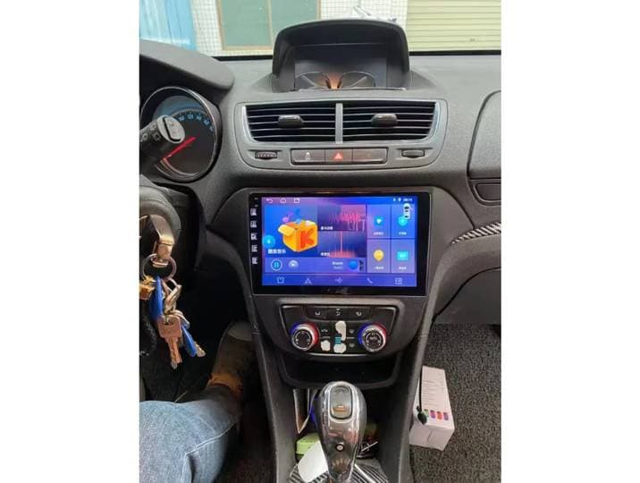 Autoradio Android 9 pouces 4G+64G Wifi avec kit de façade de tableau de bord pour Buick Encore Opel Vauxhall Mokka 2013-2018