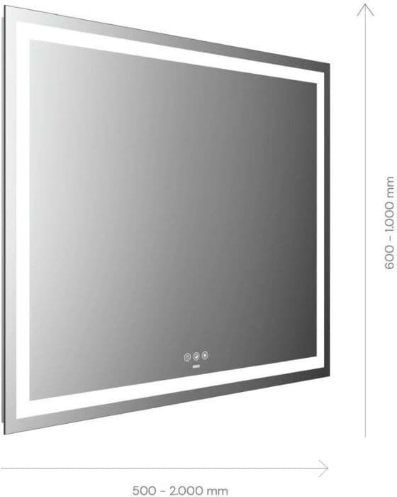 Emco Mi 230+ LED-Lichtspiegel 105180007000400 1800 x 700 mm, mit umlaufendem Lichtausschnitt