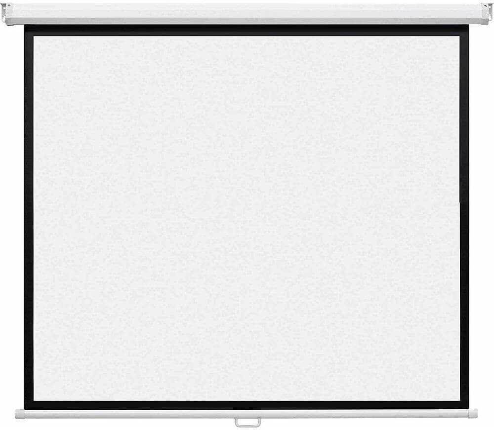 Rollo-Leinwand, Polyester / PVC-beschichtet, mattweiß, Bildflächen-BxH 2000 x 2000 mm magnetoplan