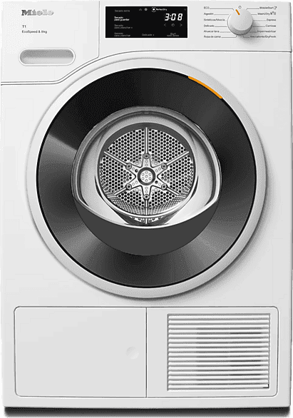 Secadora bomba de calor - Miele TWC640WP, 8 kg, 10 Programas, Iluminación LED, A+++, Blanco Loto