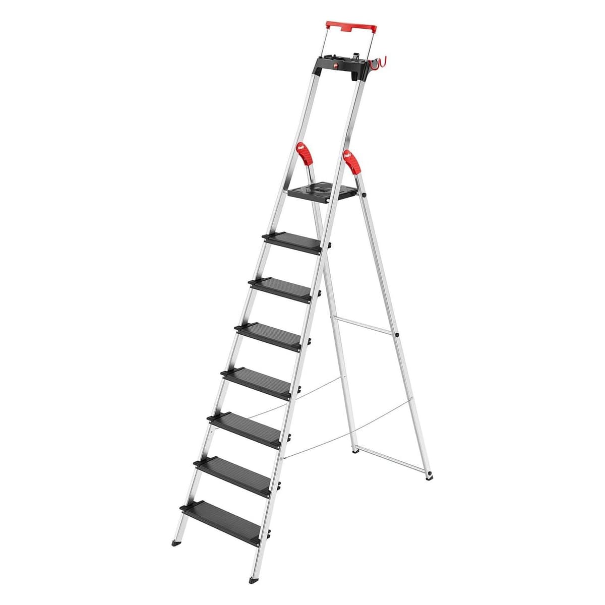 Hailo L100 TopLine, Alu-Sicherheits-Stehleiter, 5 Stufen (Stehleiter, 101 cm) (370.805050.00)