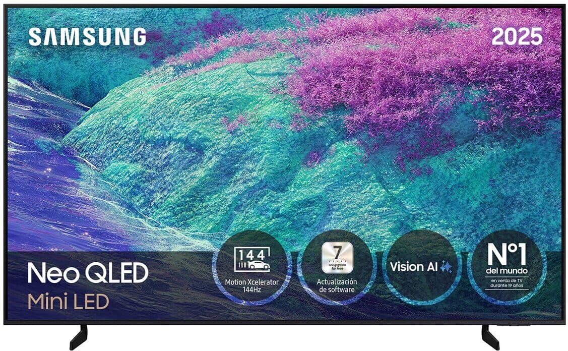 Samsung TV Neo QLED Mini LED 163cm (65") QN1EF, UHD 4K, AI Upscaling Pro con Inteligencia Artificial, Smart TV (Reacondicionado Grado B. Negro