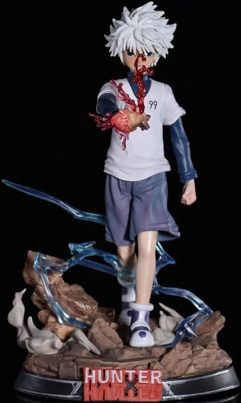 Bandai 27cm HUNTER×HUNTER Anime Cartoon Figure Killua Zoldyck Model Desktop Decoration Collection Birthday Gift Toy
