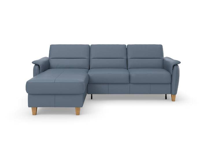 Ecksofa HOME AFFAIRE Palmera L-Form, B: 244 cm - OTTO. Verlässliche Qualität. , blau (grau, blau), B:244cm H:89cm T:163cm, Luxus-Microfaser (100% Polyester);Struktur (100% Polyester);Luxus-Microfaser in Lederoptik (100% Polyester), Sofas, Ecksofa, optional Schlaffunktion & Bettkasten, Federkern