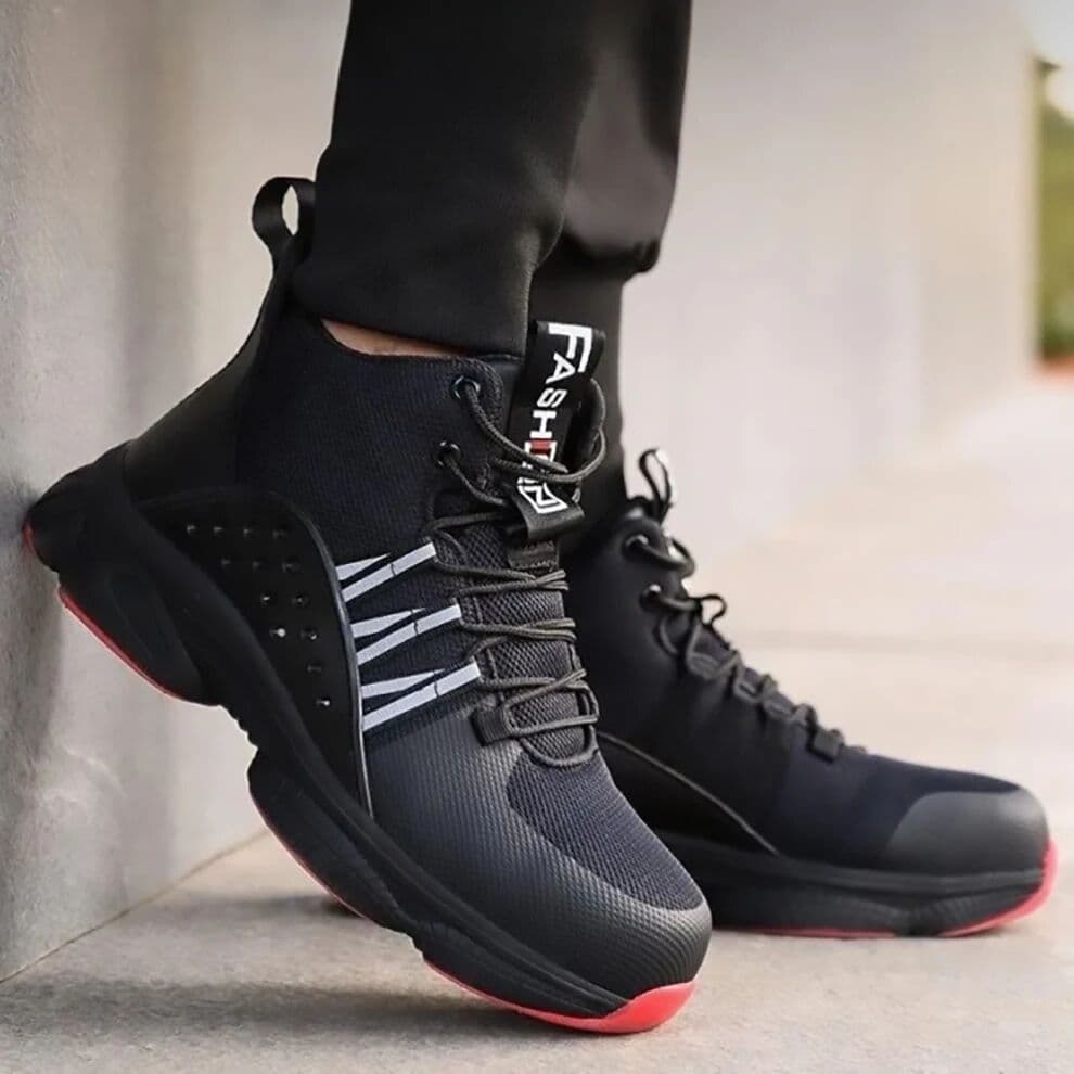 NONE Men's Safety Work Shoes Indestructible Steel Toe Anti-puncture Comfort Protection Boots Outdoor Shoes Four Seasons Men Shoes