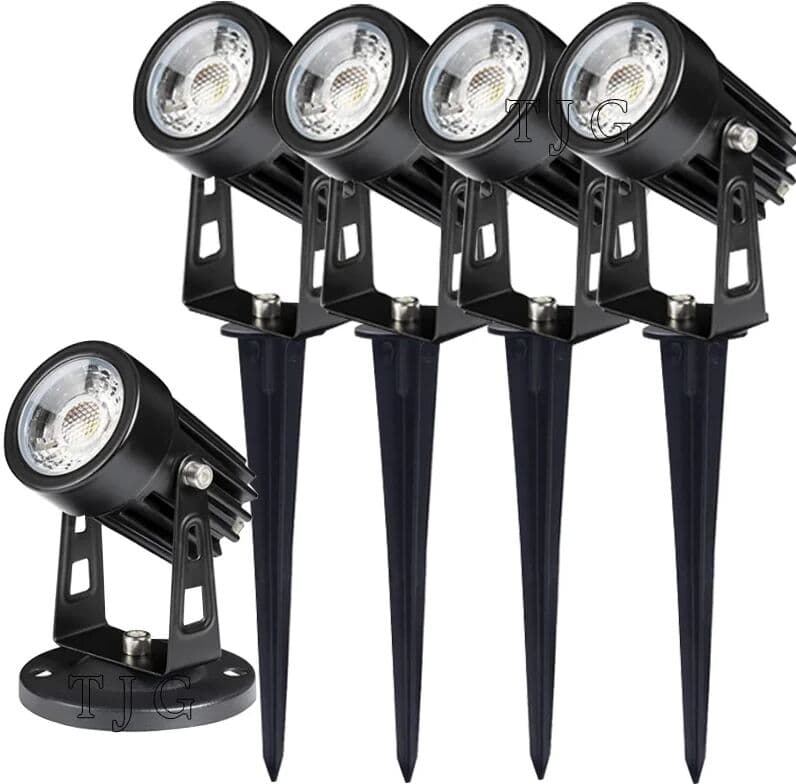 TTaiJiGuan Dimmable 4PCS LED Lawn Lamp COB Light DC12V 110V 220V Outdoor Waterproof Pathway Garden Spot Bulb 5W 3W Decor Landscape RGB
