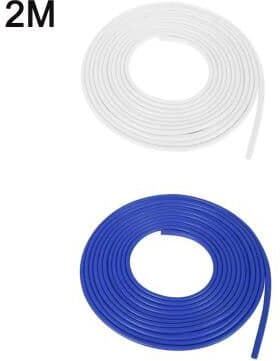 Inspired Finds Universal U Type Car Door Edge Guard Protection Strip Rubber Scratch Protector Trim Molding 6.56ft White+blue