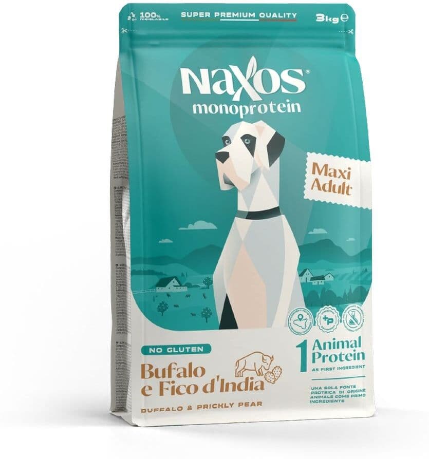 Naxos Monoprotein Maxi Adult Bufalo e Fico d'India 3KG