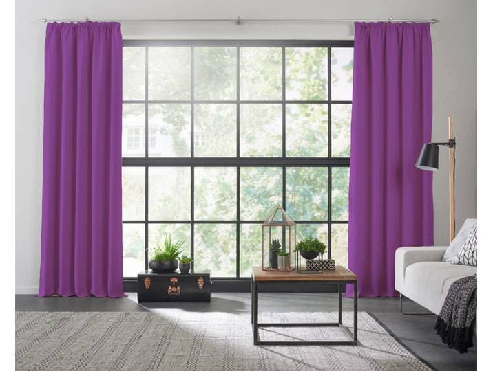 Vorhang WIRTH Dim out , lila, B:142cm H:315cm, Polyester, Gardinen, Vorhang, nach Mass