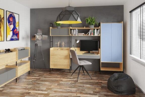 Halmar 2 Comoda modulară Mobius S3 natur/alb - H83