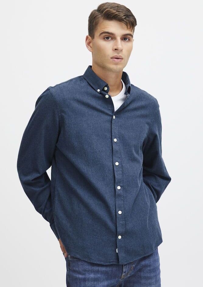 Casual Friday , Anton Fil A Fil Shirt, Dark Navy Melange / 3xl