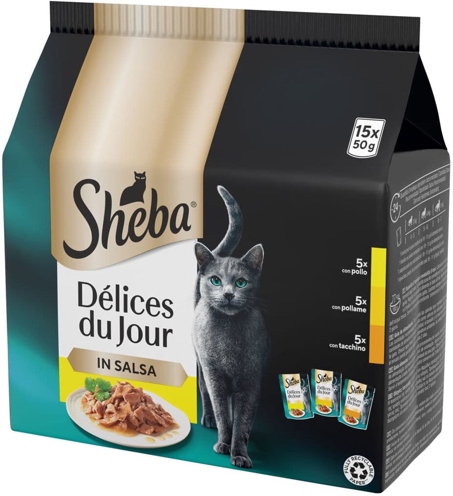 Sheba Délices Du Jour in Salsa Cat Busta Multipack 15x50G MIX CARNE