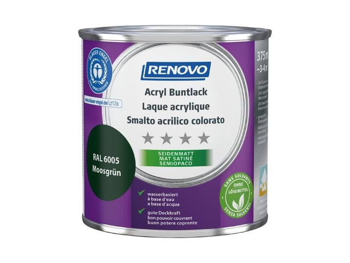 Renovo Acryl Buntlack RA l 6005 Moosgrün Seidenmatt 375 ml