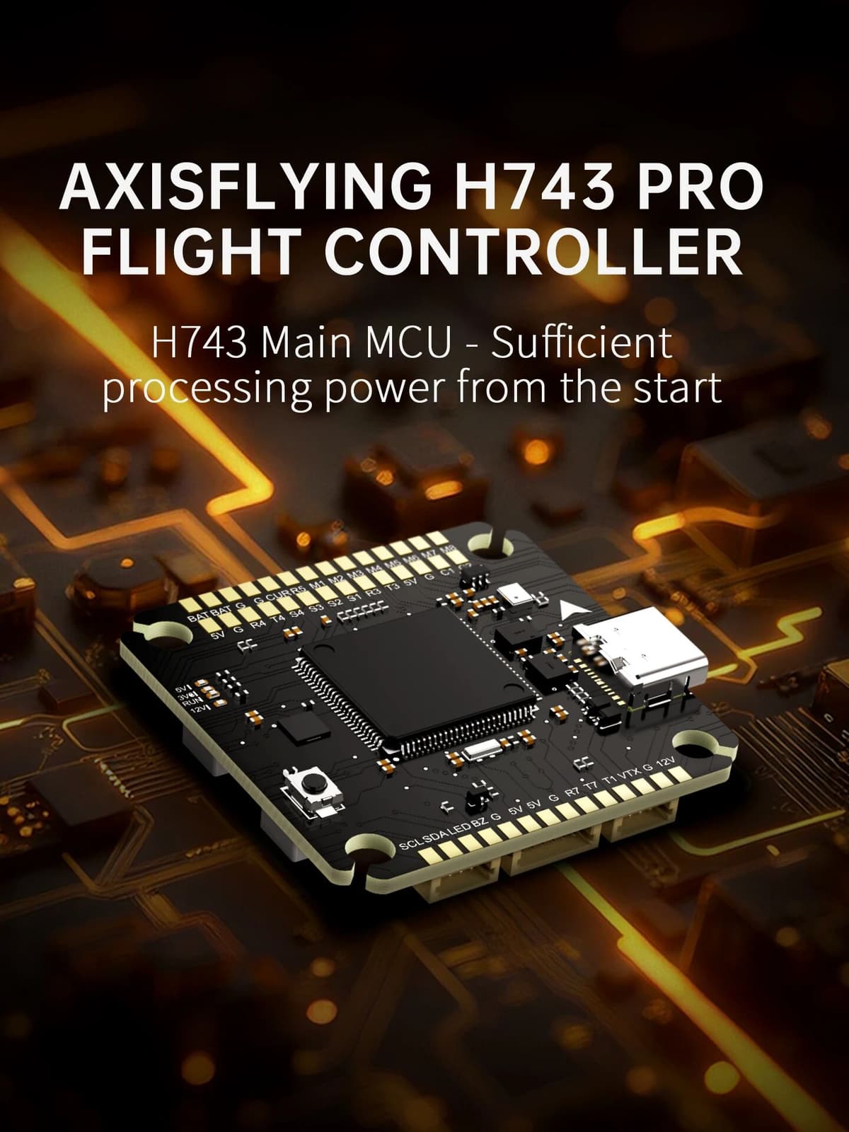 Axisflying Argus H743 PRO 4-8S Flight Controller with Dual ICM-42688P 30.5*30.5mm DPS368 Barometer for 3-10inch FPV Drone