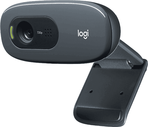 Webcam - Logitech C270, HD 720p, 3 MP, Micrófono integrado con reducción de ruido, Corrección iluminación, Clip universal, Windows/Mac, Negro