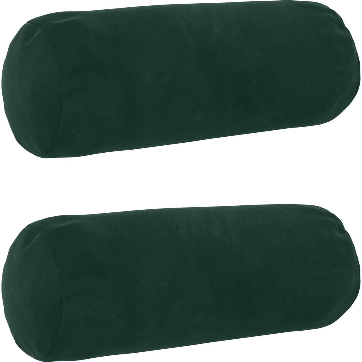 vidaXL Housse de coussin 2 pc HEERLEN Vert foncé Diam. 15 x 40 cm