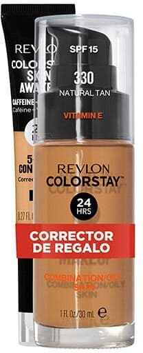 Revlon Colorstay Makeup Piel Mixta/Grasa + Regalo Skin Awaken 330 Natural Tan + 00