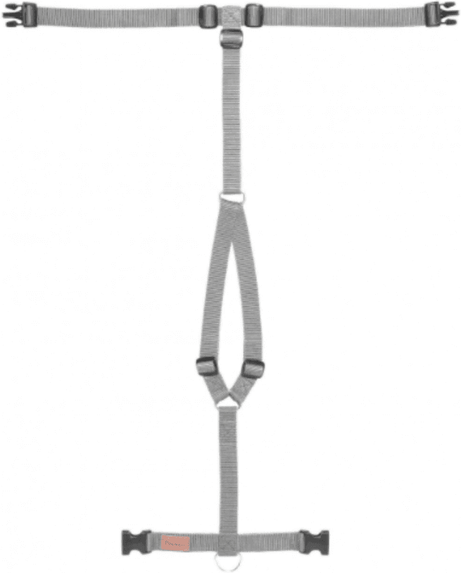 Haqihana Pettorina ad H Steel Grigio in Nylon per Cani XXS