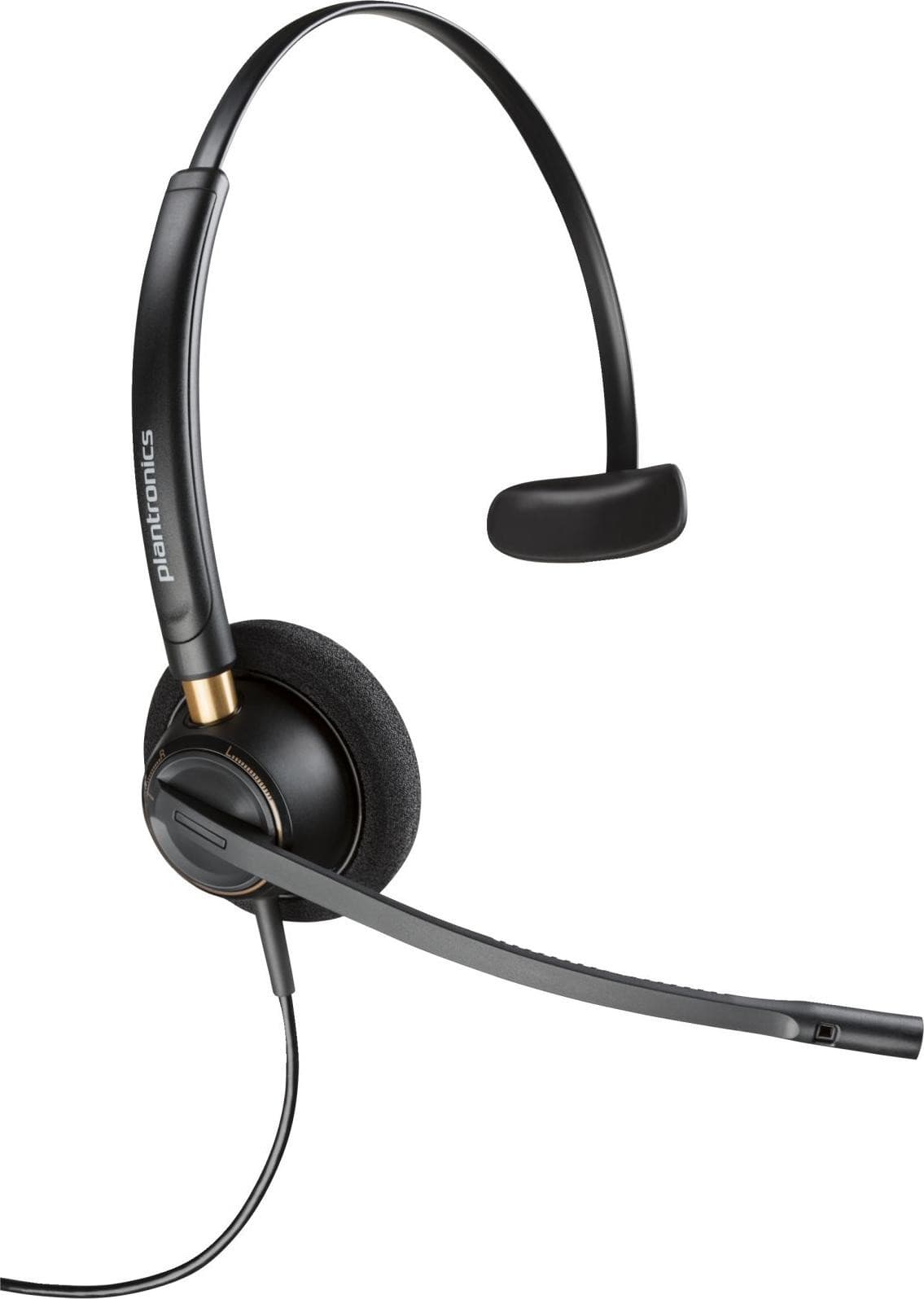 HP Poly EncorePro 510 Mono-hoofdtelefoon met microfoon en snelle aansluiting, zwart