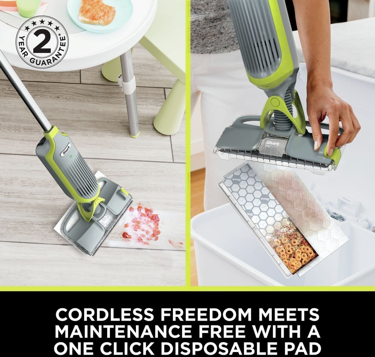 Shark VacMop VM200UK Cordless 2-in-1 Vacuum Mop with Targeted Spray