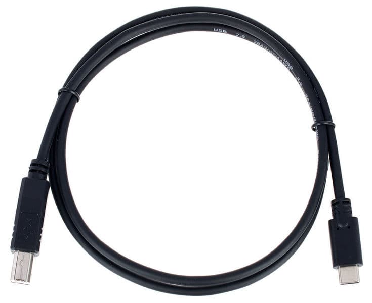 the sssnake USB 2.0 Typ C/B Cable 1m nero