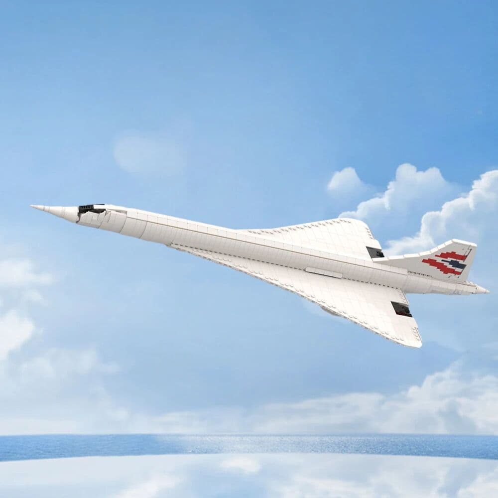 GOBRICKS MOC Concorde Supersonic Airliner Model Building Blocks