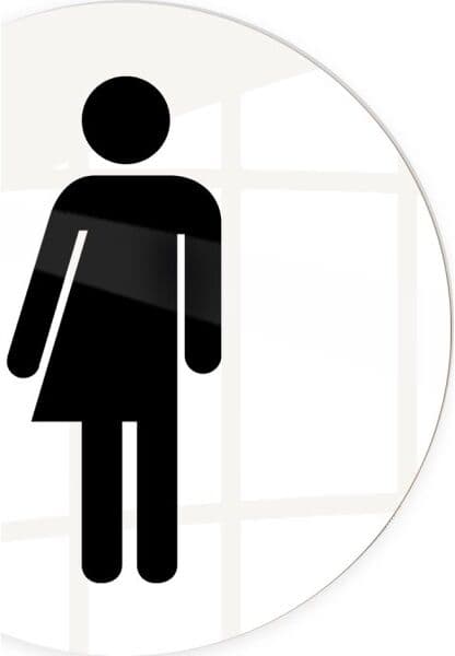 Securit Skilt   Kønsneutral   Ø10 Cm   Hvid