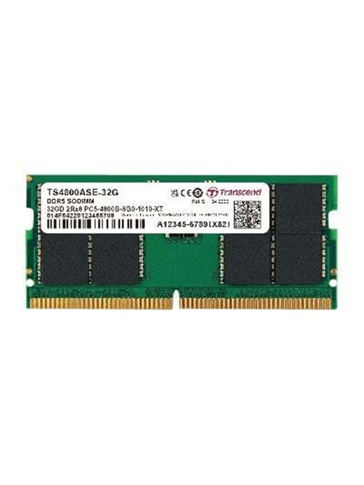 Transcend JetRAM - DDR5 - module - 8 GB - SO-DIMM 262-pin - 4800 MHz / PC5-38400 - unbuffered