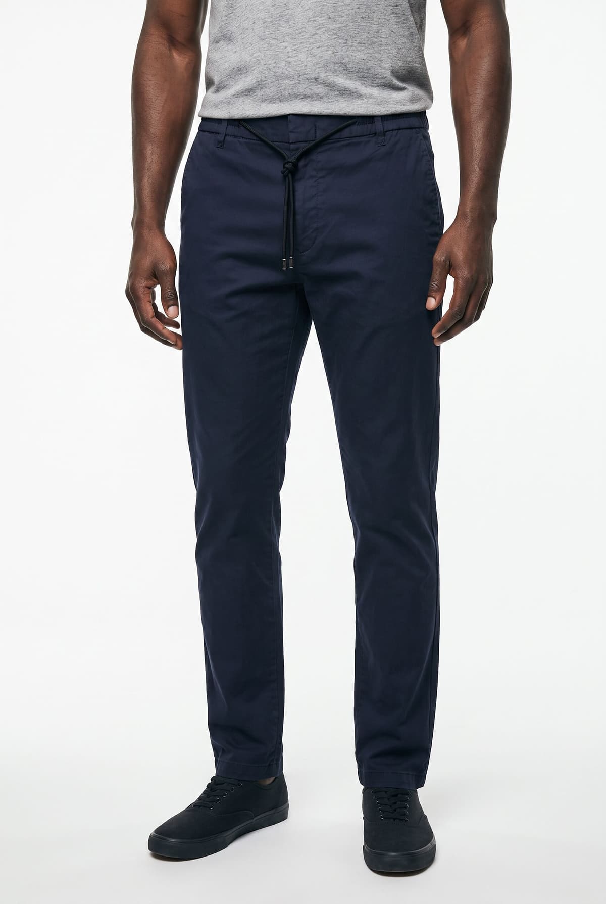 Chinohose PIERRE CARDIN "PC-Chambery", Herren, Gr. 38, Länge 32, blau (salute), Web, Obermaterial: 98% Baumwolle, 2% Elasthan, normal lang, Hosen Chinohose, Tunnelzug zur Weitenregulierung salute 38, Länge 32