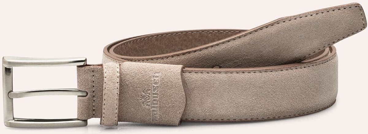Walbusch Velours-Dehngürtel, , Farbe Beige, 105 cm, mit Dehnzone hochwertig Herren