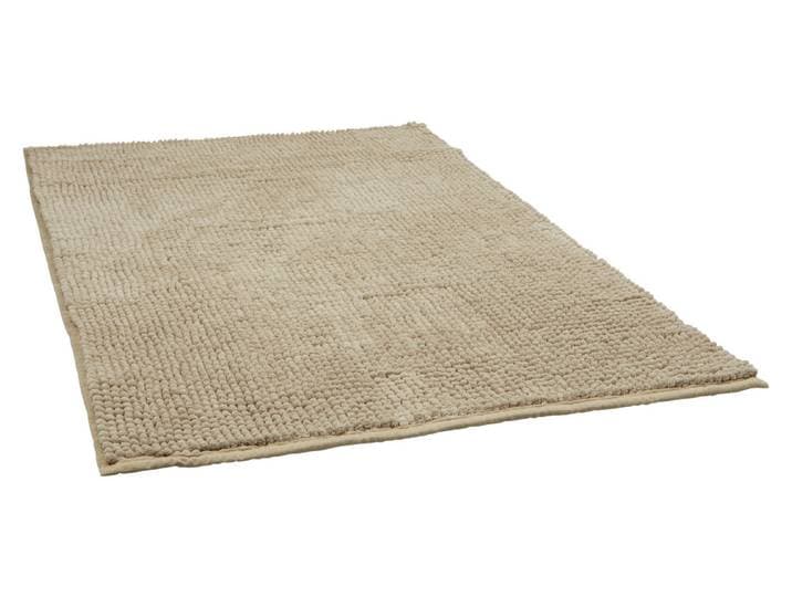 Badteppich Chenille Graubraun 60 × 90 cm