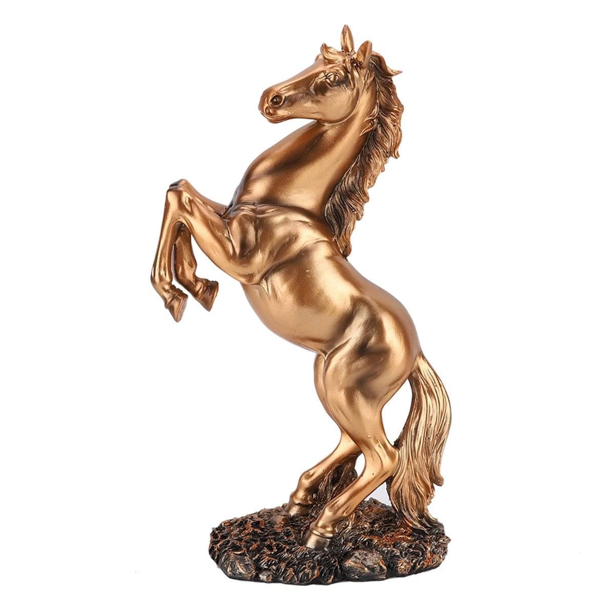 Dailygoody Paard Sculptuur Decoratieve Kunst Figuur Geel Hoogte: 30 cm