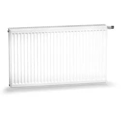 Kermi therm-x2 Profil-Ventilheizkörper Typ 11, 600x700x61 mm, weiß RAL 9016 seidenglanz, 10 bar, Ventil rechts, Wärmeleistung 685 Watt