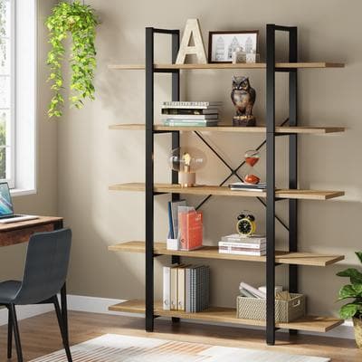 Bluebell 5-Tier Vintage Industrial Bookcase