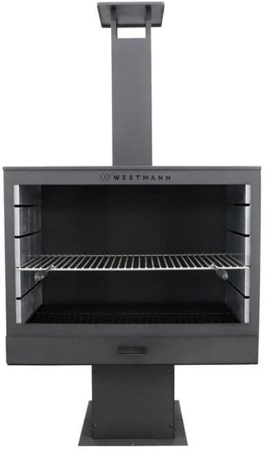 Westmann Poêle de terrasse cheminée de jardin 50 × 90 × 160 cm avec grille de cuisson ; 50NRTH GmbH (WMLG868-B)