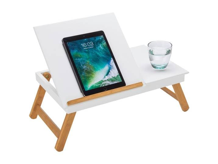 Laptoptisch Weiß/Naturfarben
