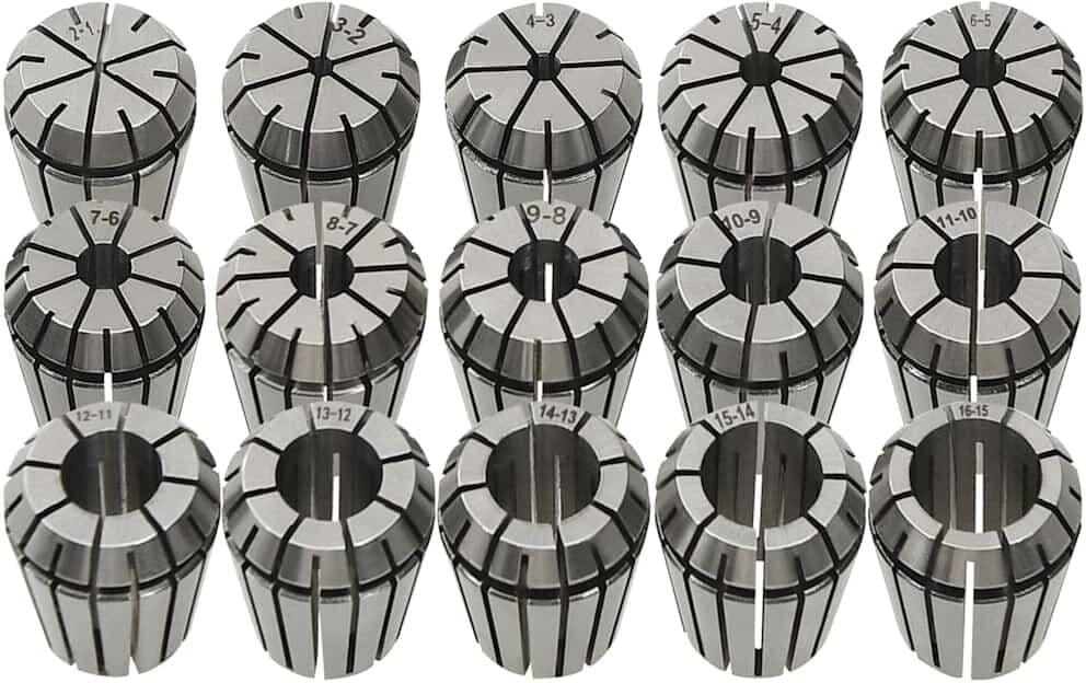 vidaXL Douilles de serrage ER25 15 pcs Ensemble d'outils de tournage