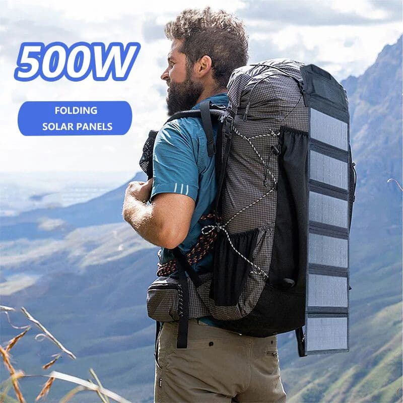 Portable Polysilicon 500W Solar Panel Charger USB 5V DC Foldable Solar Panel For Phone Charge Power Bank For Hiking Camping