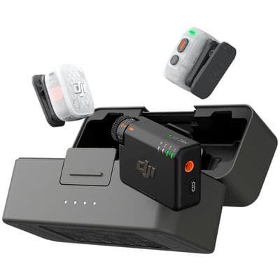 DJI Mikrofon "Mic Mini 2S (2 TX + 1 RX + Charging Case)", schwarz (grau), B:2,8cm H:1,35cm T:2,86cm, Mikrofone