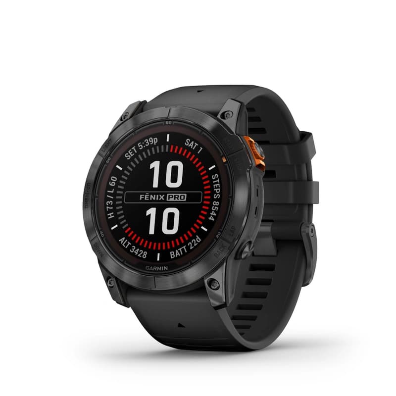 Garmin Fenix 7X Pro Solar Stainless Steel 51mm Αδιάβροχο Smartwatch με Παλμογράφο (Slate Grey with Black Band) 010-02778-01